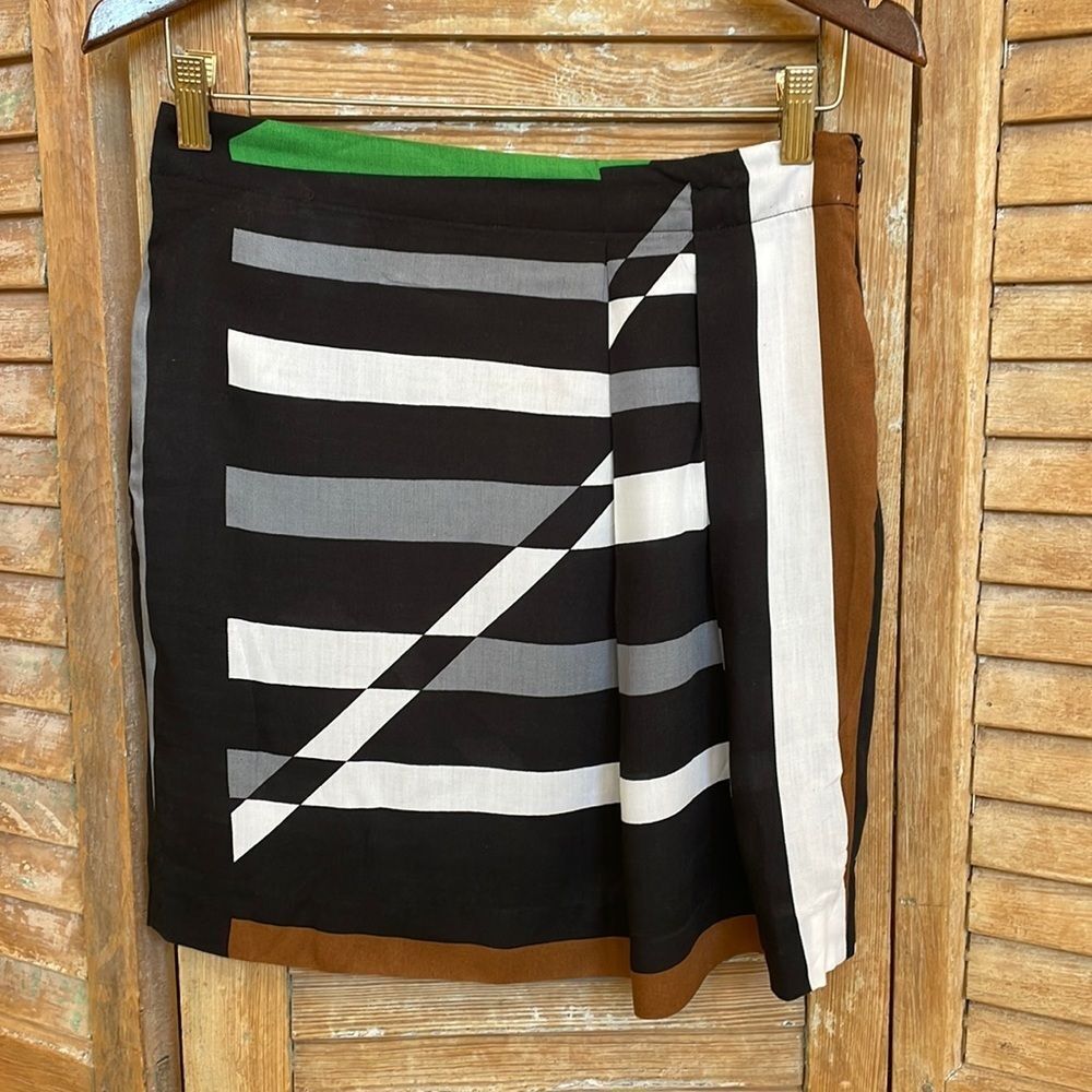 Derek Lam Geometric Print Skirt Size XS